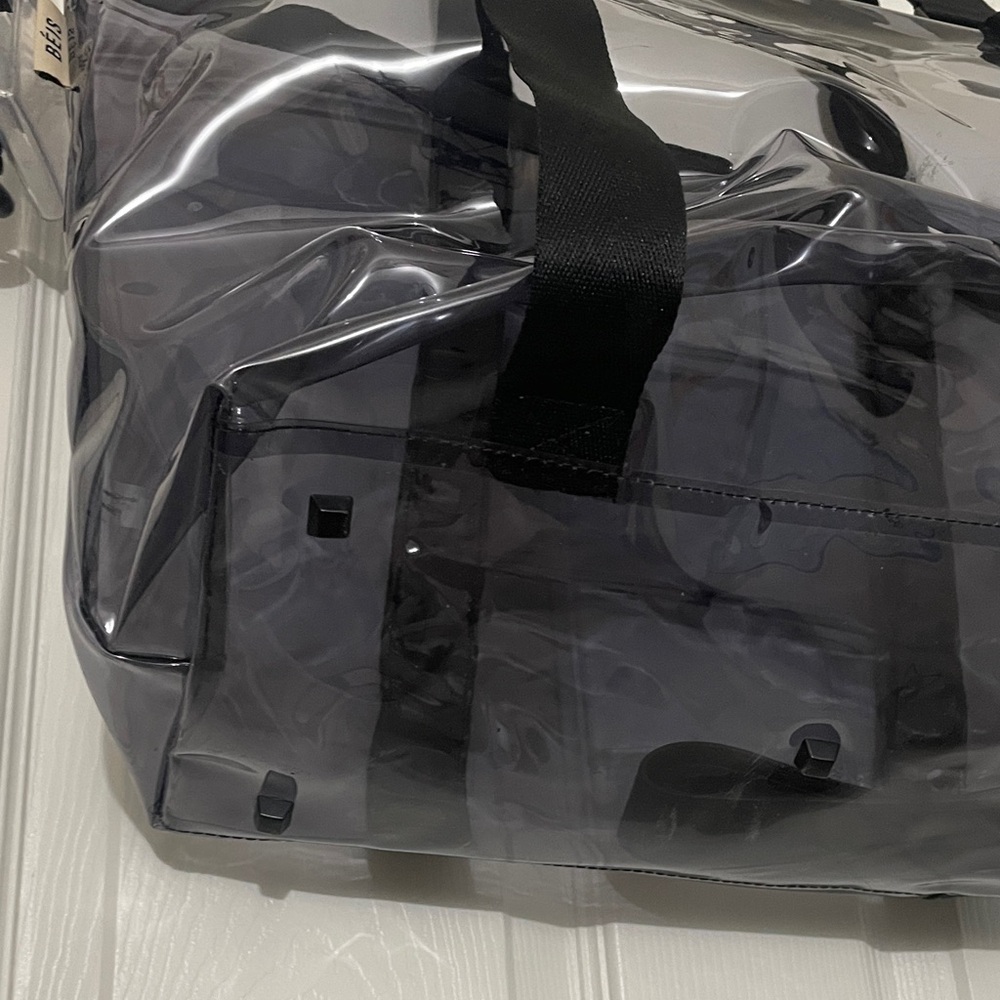 BEIS Clear/Black Hat Tote - Picture 5 of 8